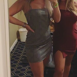 Forever 21 Grey Plaid Dress